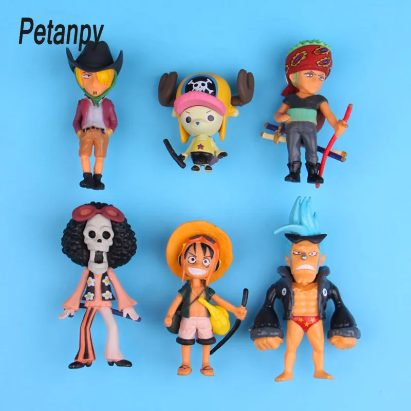 Luffy Zorro Chow цельные серии магнитные наклейки на холодильник 6 шт./компл. 3D Магнитные