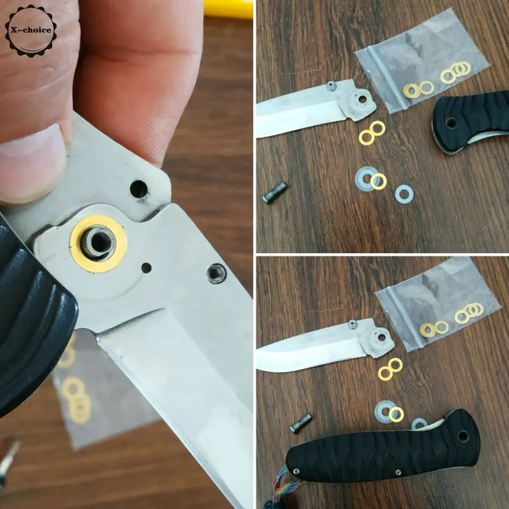 10 шт. DIY складной нож шайбы складные ножи винты латунь или бронза аксессуары
