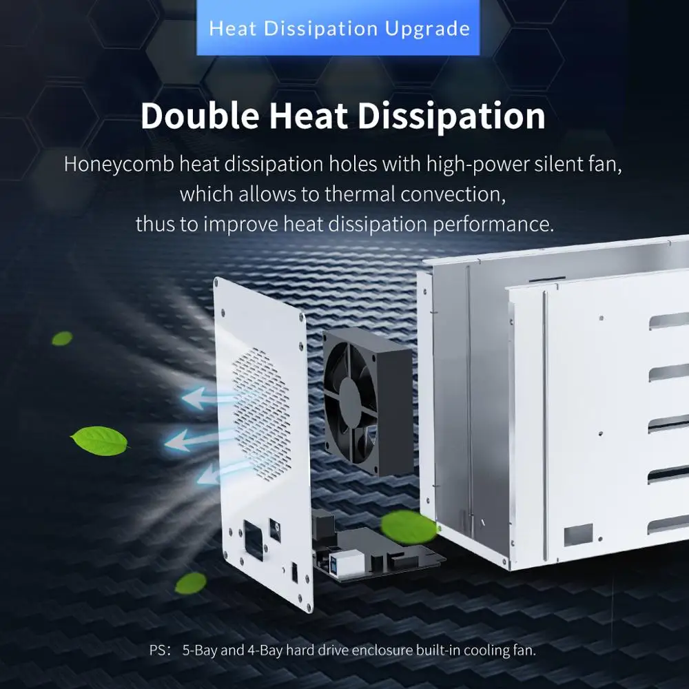 Док станция для HDD ORICO 95 Series 3 5 дюйма разъемов USB 0 поддержка 80 ТБ алюминиевый корпус