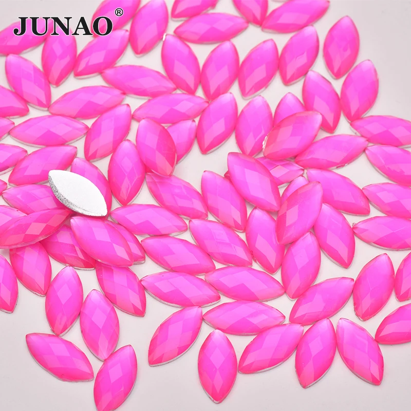 JUNAO 7*15mm ׿    Flatback         ũŻ Strass Flatback   