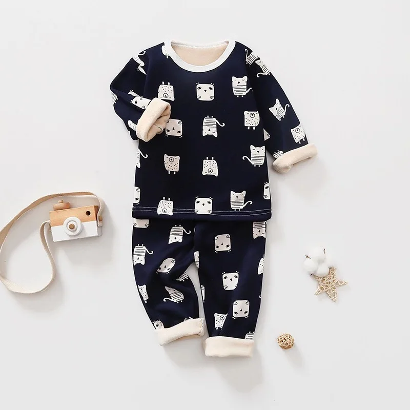 

Autumn And Winter Hot Selling Extra-value of Thermal Clothes Set, Liner plus Velvet Golden Fleece Inner Wear Household Baby Paja