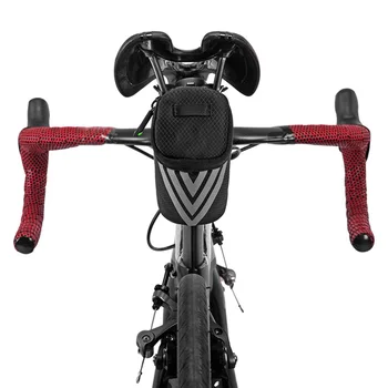 

Newly Mini Bicycle Bag Road Bike MTB Reflective Seat Saddle Bag Black Strap-On Tool Kits Rear Seat Pack Bags