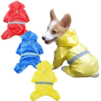 

Pet Dog Waterproof Raincoat Jumpsuit Reflective Rain Coat Breathable Mesh Dog Outdoor Clothes Jacket for Small Dog Pet Supplies