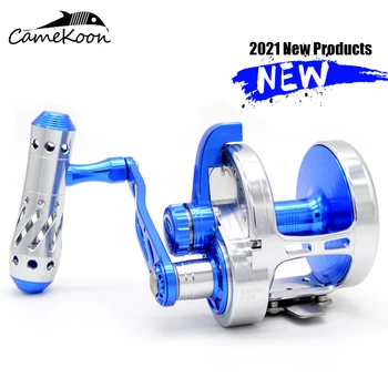 شراءCAMEKOON DG700H كبيرة من المياه المالحة القفز قارب بكرة والعتاد Trao5.3: 1 أعماق البحار التصيد الصيد بكرة T-نوع مقبض