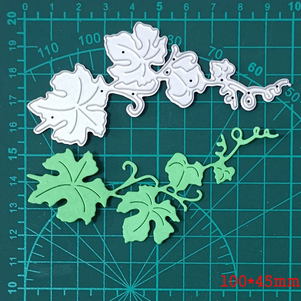 금속 절단 다이 포도 덩굴 잎 공예 스크랩북 엠보싱 종이 카드에 대한 다이 컷 스텐실 수제 다이 템플릿