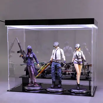

Clear Acrylic 5 Side Display Cube Props Box Organizer Dustproof Protection Showcase For Action Figures Toys Collectible