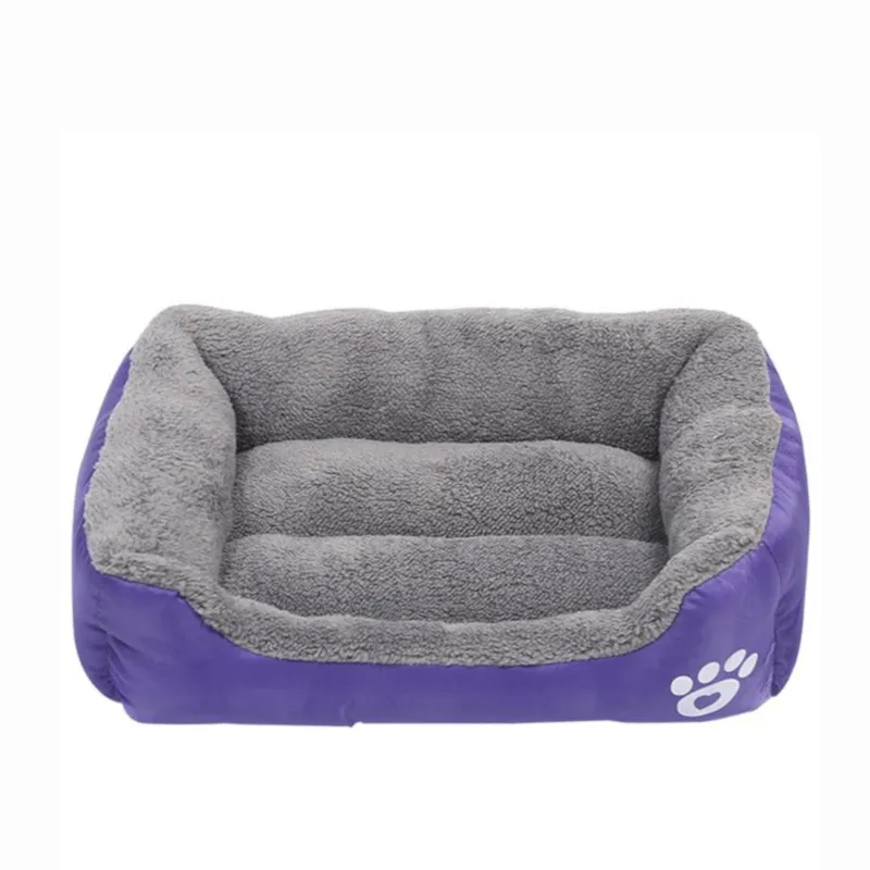 cheap Paw Pet Sofa Dog Bed Waterproof Bottom Soft Plush Nest Basket for Cat Puppy Candy Color Oxford Cotton Soft Warm Pet Sofa For Pet