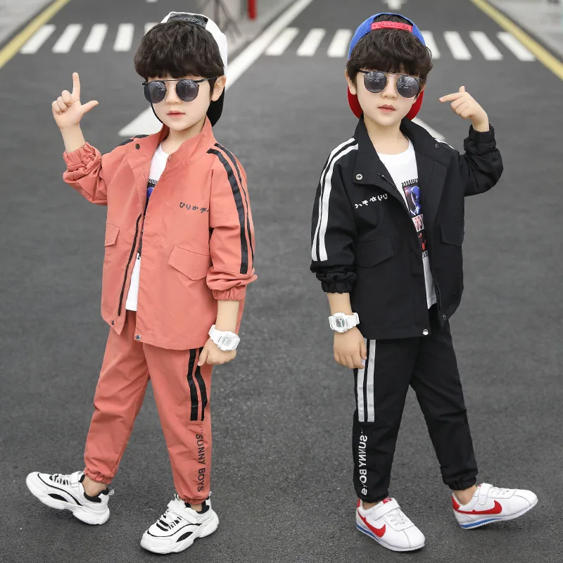 

CHILDREN'S Garment BOY'S Spring Clothing Set 2020 New Style Big Virgin Boy Spring And Autumn Sports Western Style Childrenswear