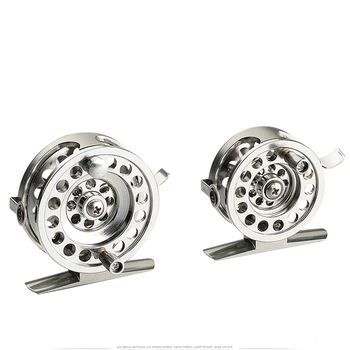 

Winter 50/60 Full Metal Wheel Front Hit Line Tire Brake Ice Fishing Fly Reel Hand Fish Vessel Tackles Outdoor Pesca Peche vissen