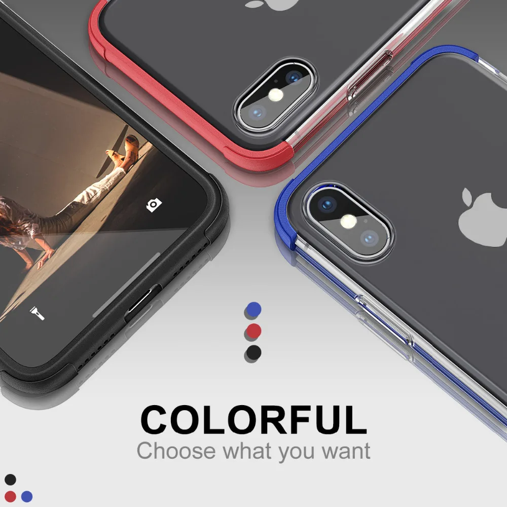 Жесткий Чехол для iPhone XS чехол с закаленной стеклянной пленкой противоударный Анти-осенний Анти-Царапины круглый защитный чехол для iPhone X