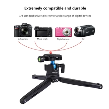 

Pocket Mini Photography Tripod Desktop CameraTripod W/h 360"Ball Head Holder Mount Macro Monopod for Canon Nikon Sony DSLR