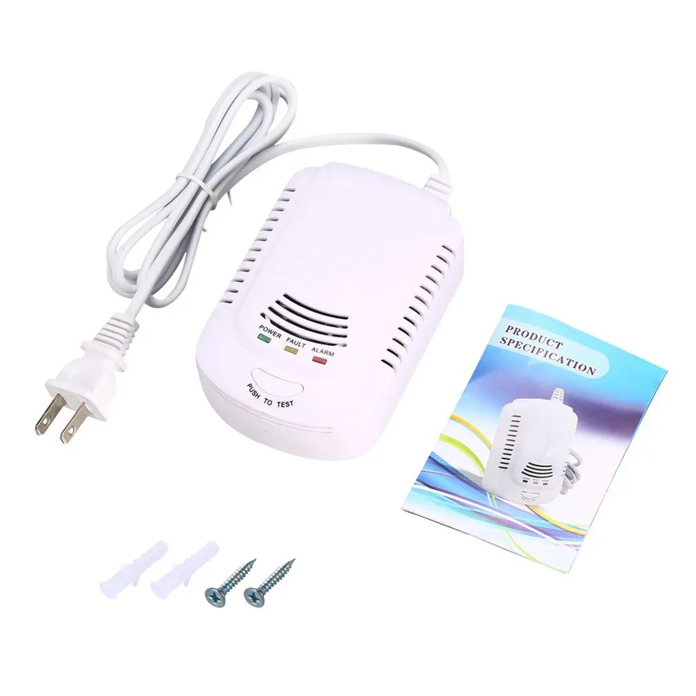 

Combustible Gas Detector Sensor Alarm LPG Natural Gas Analyzer Leak Determine Tester Sound-light Alarm Security Alarm System