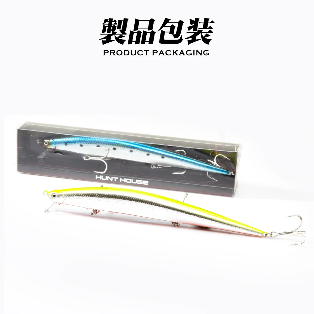Leurre de pêche Hunthouse Tide Minnow 175mm - Appât dur coulant pour bar et brochet