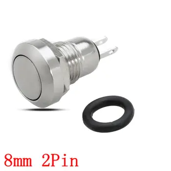 

8mm Mini 2 Pin Round LED Push Button Switch Reset Momentary 0.5A/250V AC IP65