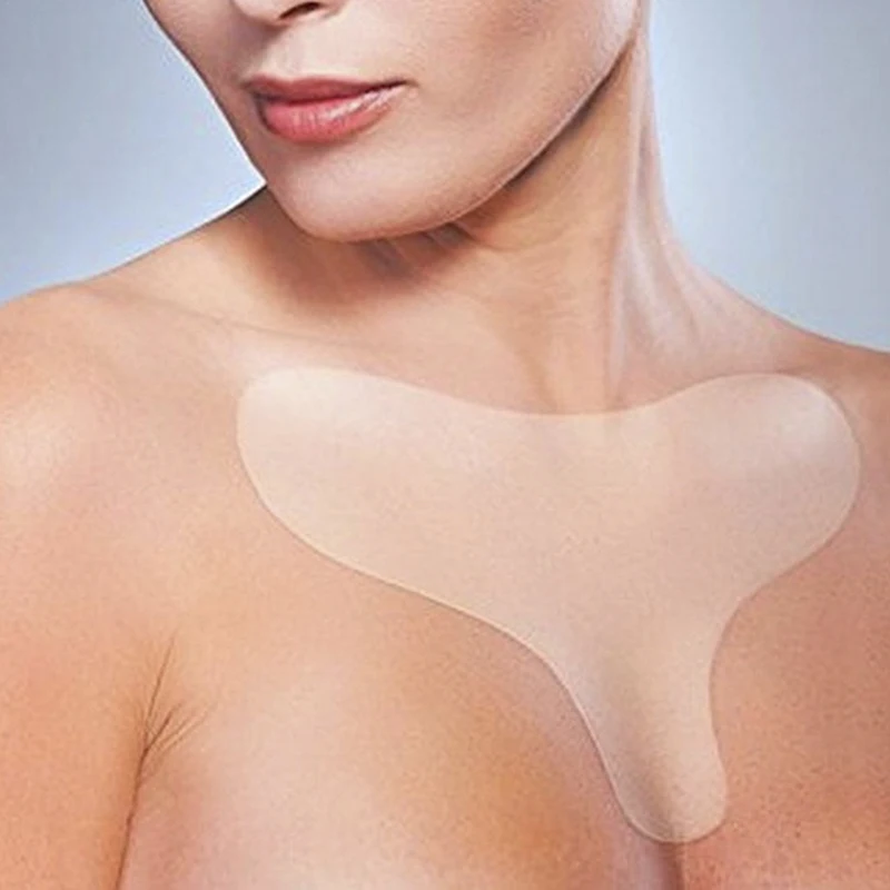 Reusable ​Nourish Skin Chest Pad Silicone Transparent Patch ​Refreshing Face Skin Care Breast Chest Patch Flesh