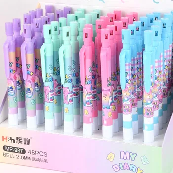 

48 pcs/lot 2.0mm Cartoon Bear Mechanical Pencil Creative Automatic Pen stationery gift School Office writing Supplies