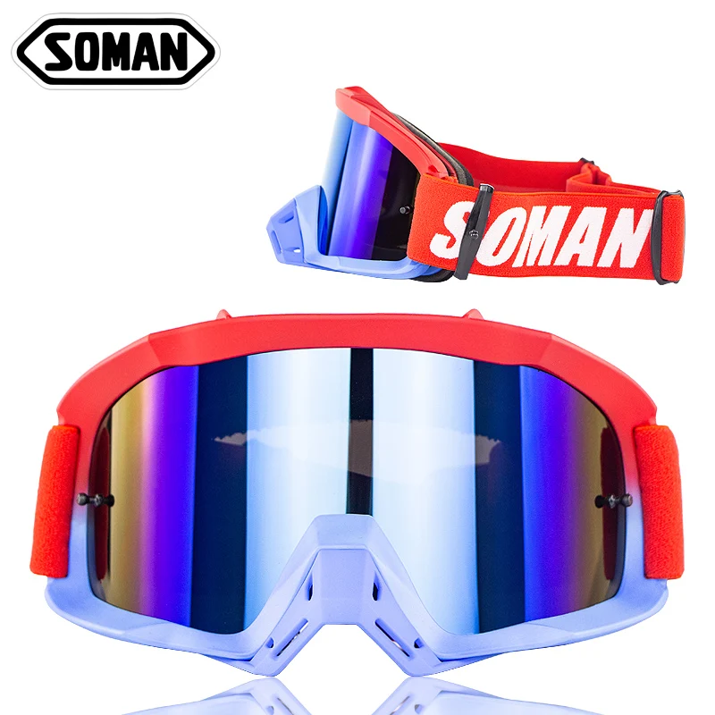 

SM16 Motorcycle Goggles ATV Downhill Occhiali MX Off Road Ski Sport Gafas Dirt Bike Racing Moto Helmet Glasses Lunette Flamme