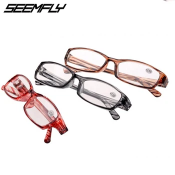 

Seemfly Reading Glasses Women Men Fashion Square Frame Magnifying Eyewear Presbyopia Eyeglasses Goggle +1.0 1.5 2.5 3.0 3.5 4.0