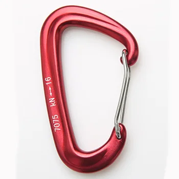 

Caving Carabiner Lightweight Aviation aluminum Wiregate Locking Buckle