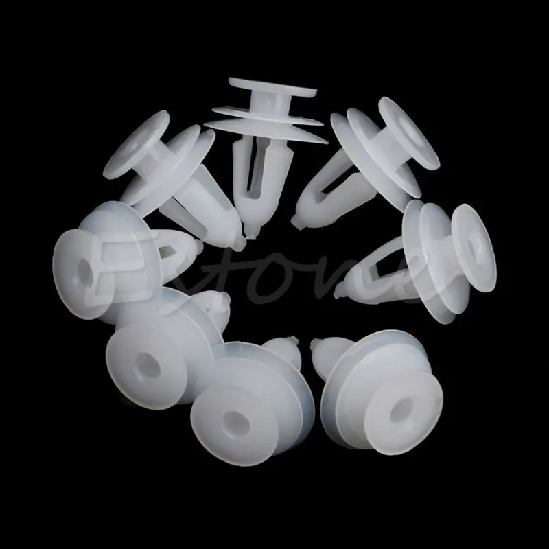 

20Pcs White Plastic Rivets Retainer Push Clips 9mm Hole for Car Bumper Fender