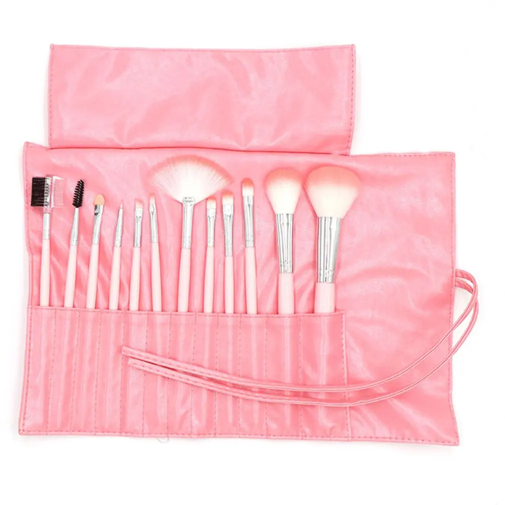 

12Pcs Set Pu Makeup Brush Set Portable Blush Brush Eye Shadow Brush Blush Makeup Tool Makeup Blush Set