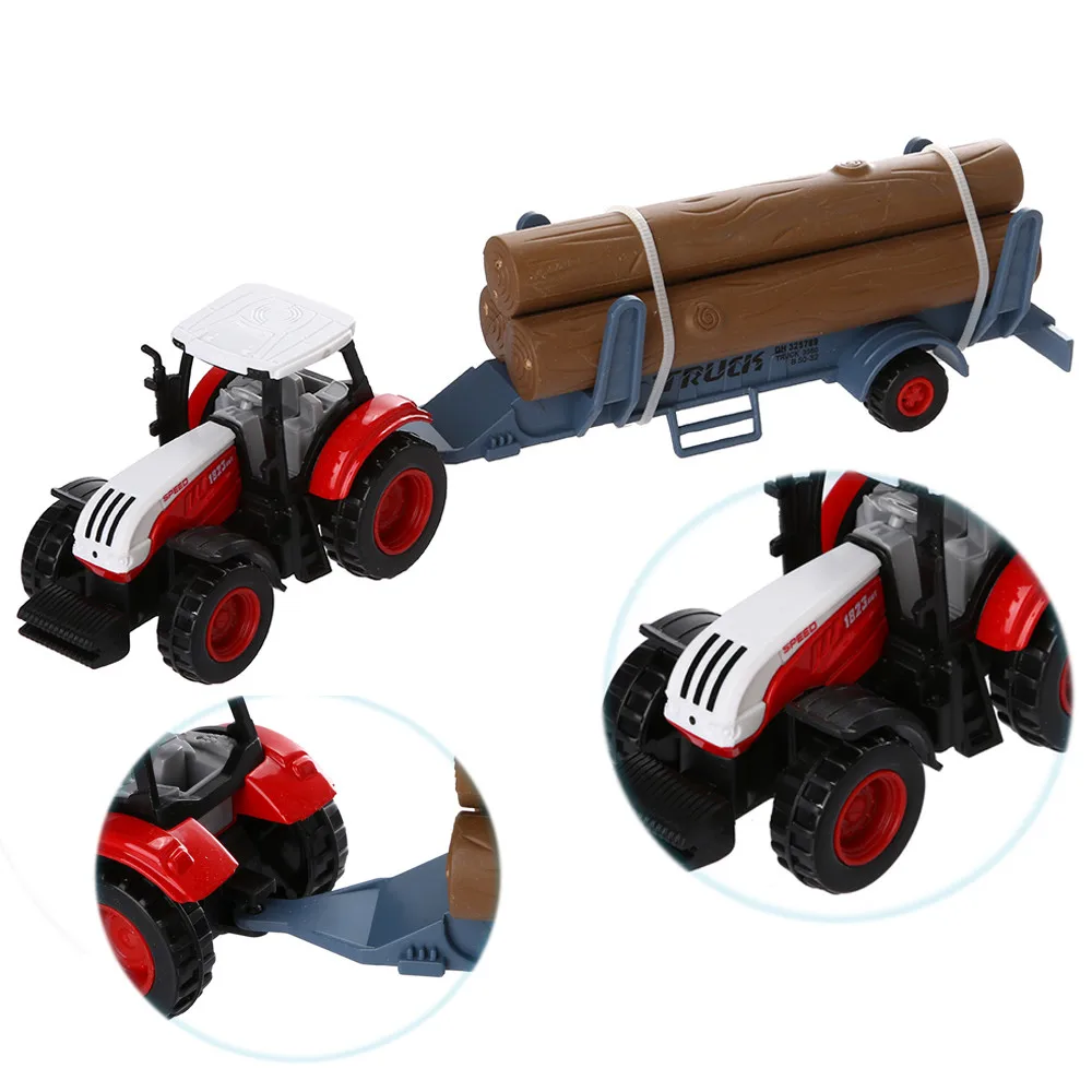 Игрушечные машинки для мальчиков пластиковые интерактивные игрушки для детей сплав инженерный автомобиль трактор ферма гусеничный транспорт мальчик ToyW816