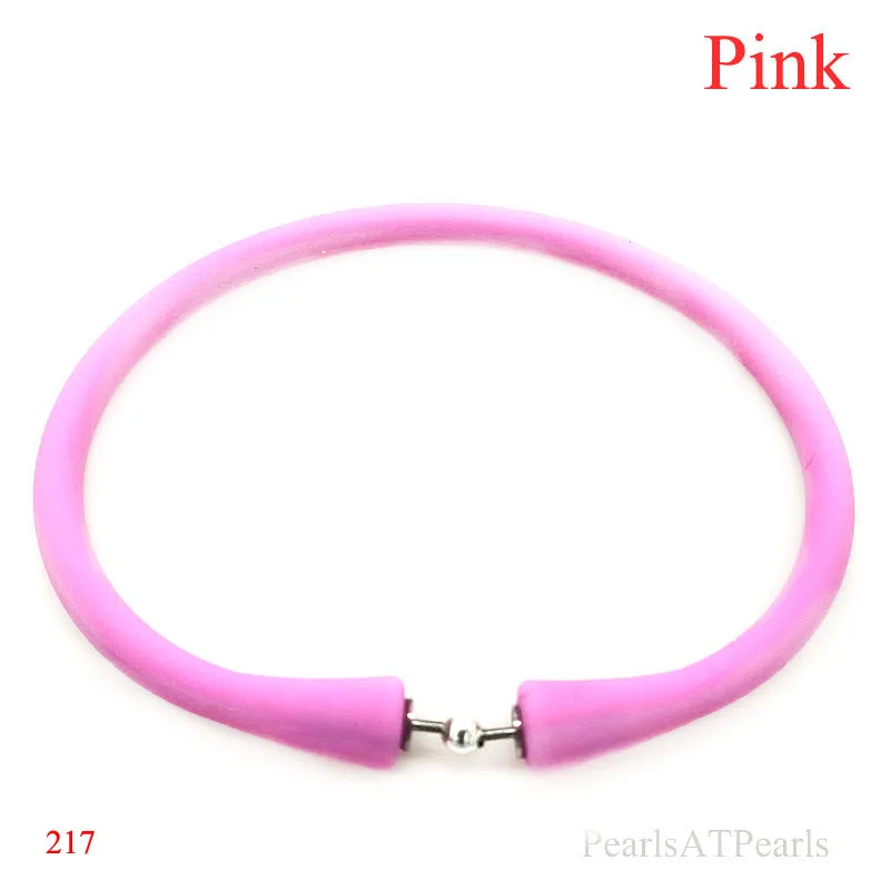 

Wholesale 7.5 inches/180mm Pink Rubber Silicone Band for Custom Bracelet