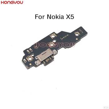 

50PCS For Nokia X5 / 5.1 Plus TA-1109/1102/1105/1108/1112 USB Charging Dock Board Charge Port Socket Jack Connector Flex Cable