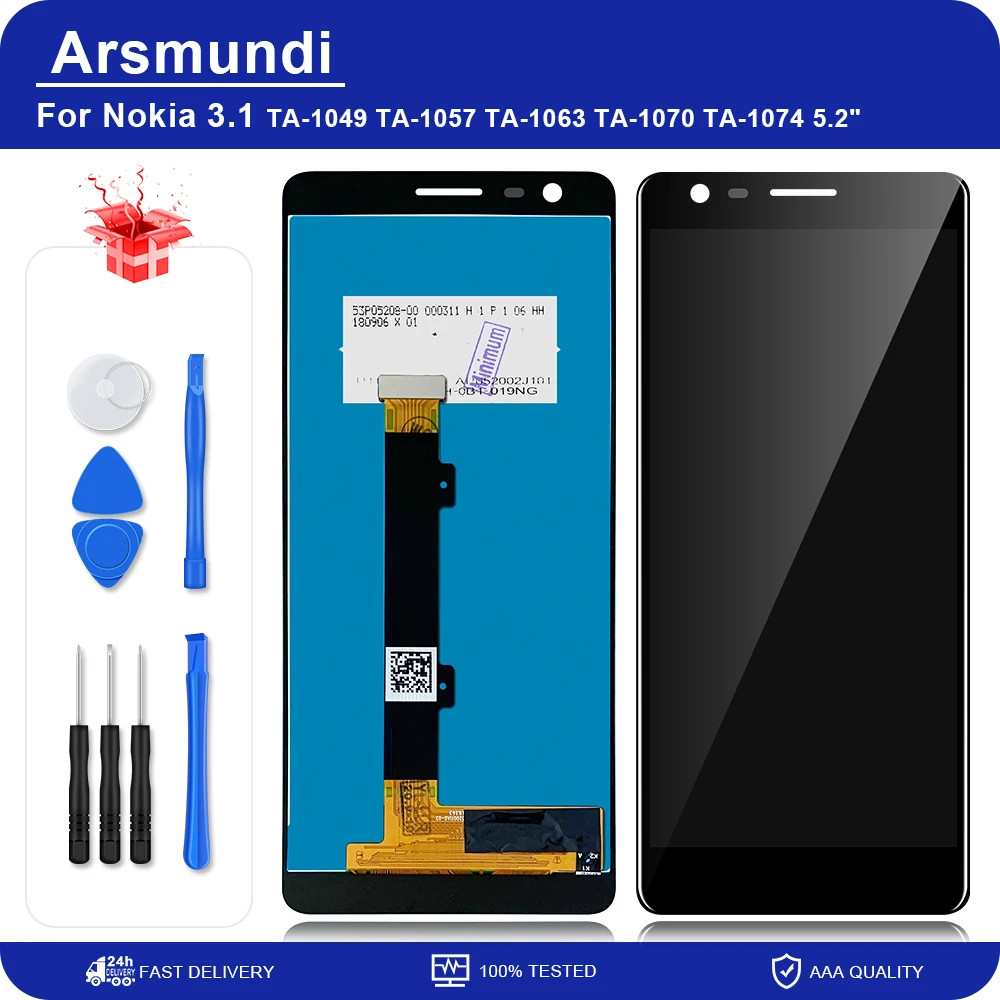 Для Nokia 3 1 TA-1049 TA-1057 TA-1063 TA-1070 5 2 &quotЖК-дисплей сенсорный экран дигитайзер в сборе с
