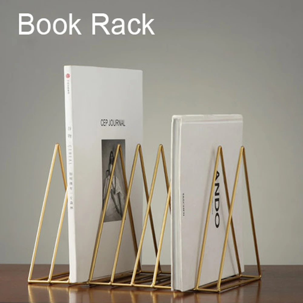 

Bignosedeer stainless steel Grid Wrought Iron Desktop Storage Rack Bookshelf Magazine File Organizer Holder Bookcase