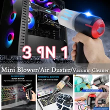 Mini aspirateur à Air comprimé 3 en 1, nettoyeur de plumeau d'air sans fil, aspirateur Portable pour clavier d'ordinateur
