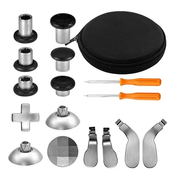 

Wireless Controller for One Elite 14 Pcs Metal Replacement Thumbsticks Joystick Caps Paddle Dpad Hair Trigger Lock