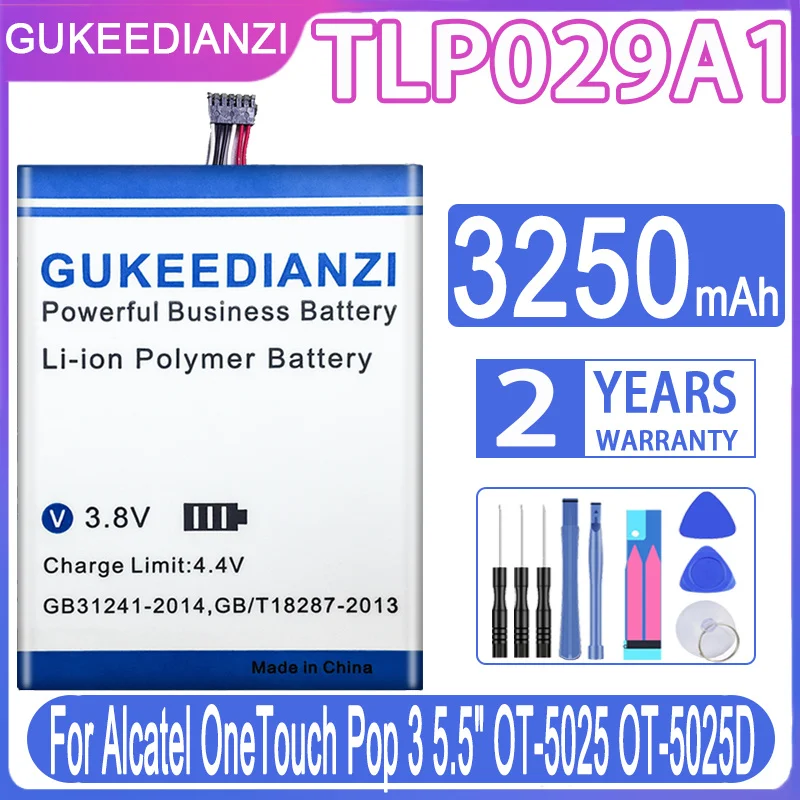 Сменный аккумулятор GUKEEDIANZI TLP029A1 3250 мАч для Alcatel OneTouch Pop 3 5 дюйма OT-5025 | Мобильные
