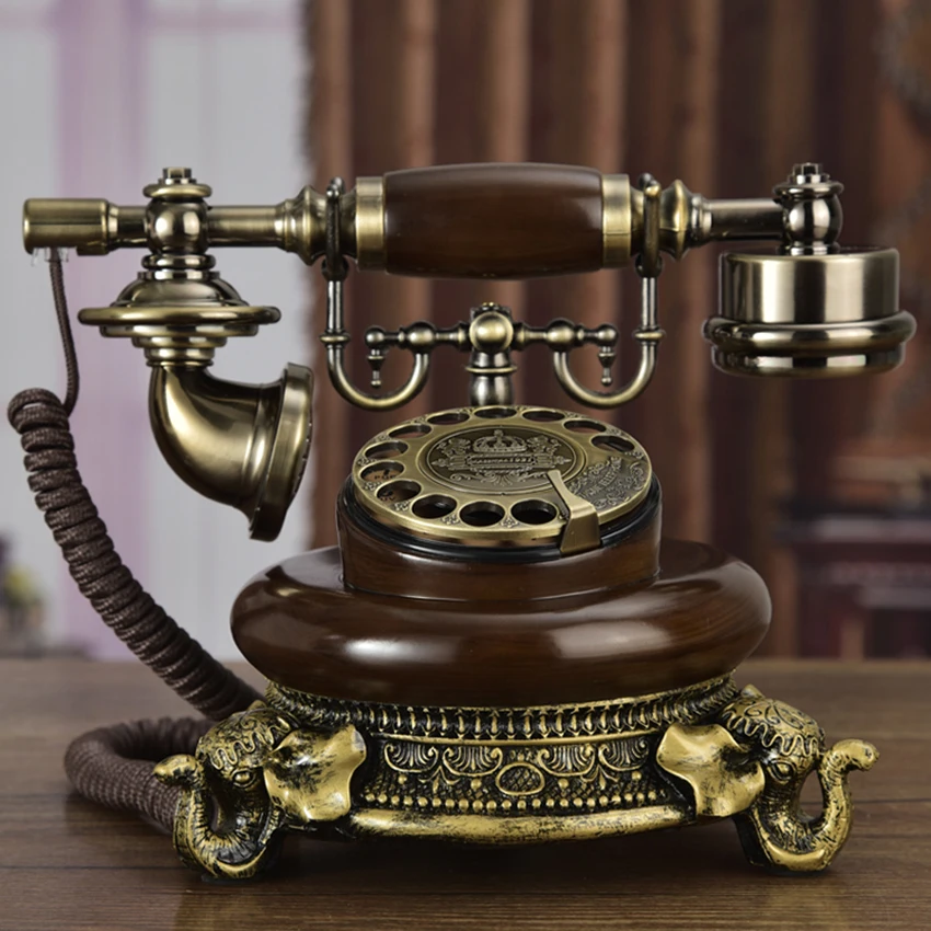 Telefone antigo americano retro rotativo dial telefone