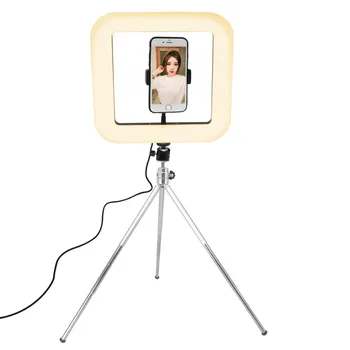 

11 Inch LED Ring Light with Tripod & Phone Holder Desktop Dimmable Led Camera Beauty Ringlight for Makeup Video 420#2