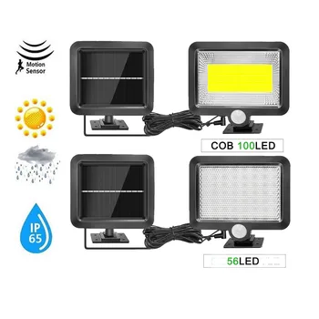 

Solar LED Street Light For Home Garden Fence PIR Motion Sensor Detection Wall Lamps 56/30 leds Solar Light Waterproof split moun