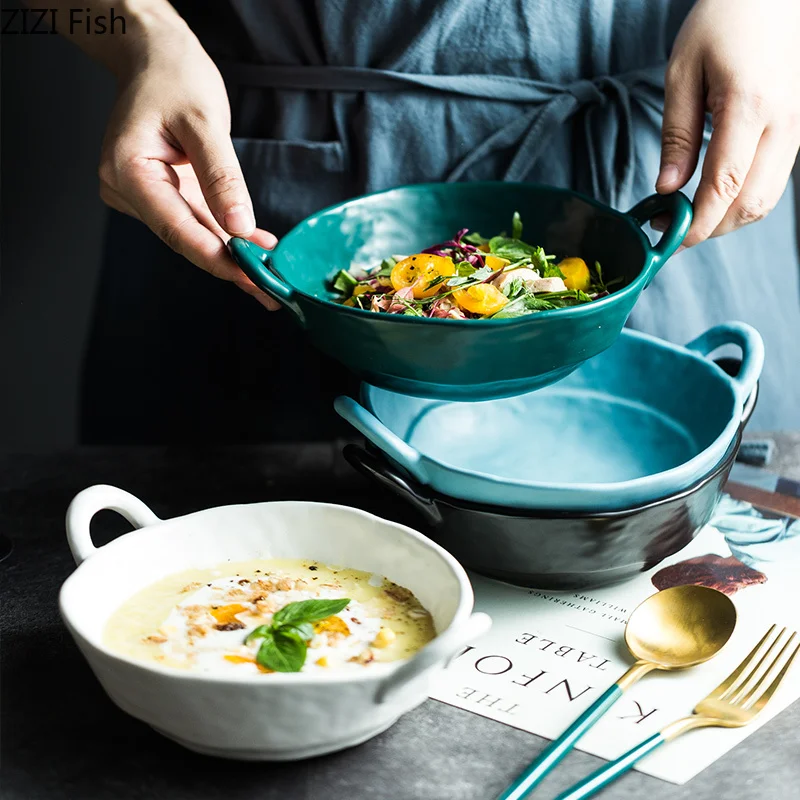 Креативная японская миска для лапши Ramen большая керамическая салата фруктовое