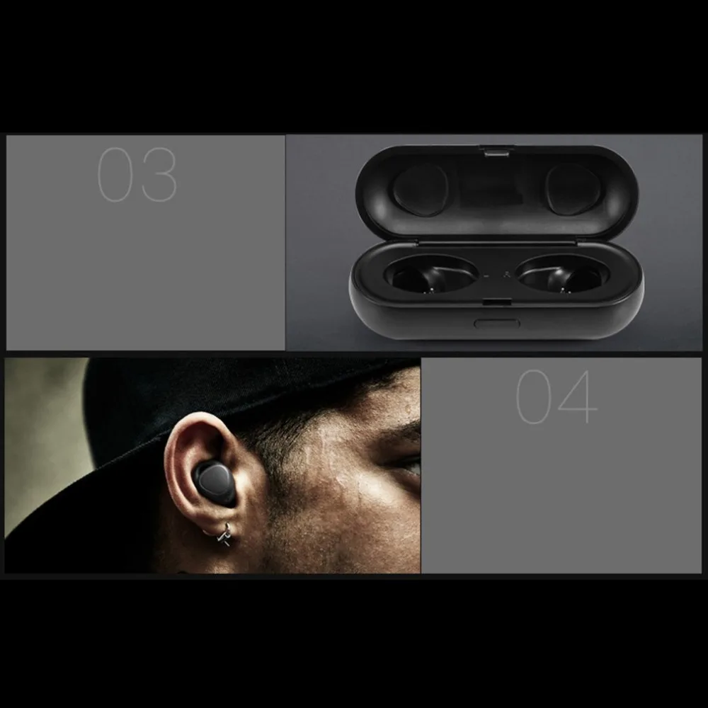 Наушники TWS Bluetooth 5,0, беспроводные стерео наушники, водонепроницаемые спортивные наушники для телефона, гарнитура с микрофоном