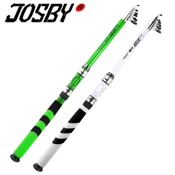 

JOSBY 2020 NEW Carbon Fiber Telescopic Carp Pesca Sea Fishing Rod pole Portable Spinning Travel Ultralight 2.1M 2.4M 2.7M 3.0M