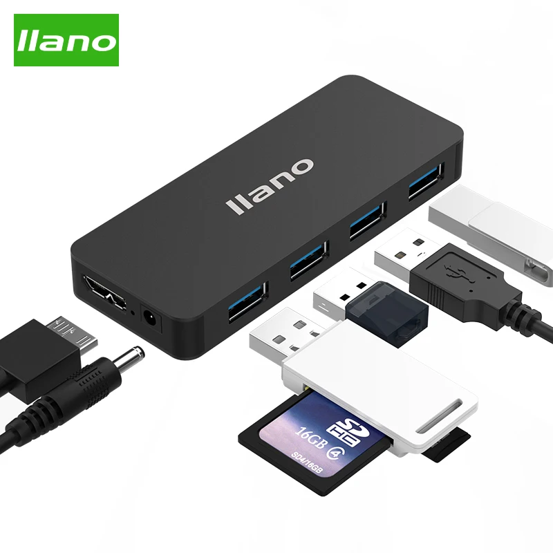 Llano 4 порта s высокоскоростной концентратор Высокоскоростной 4 порта USB 3,0 мульти концентратор разветвитель расширения для настольных ПК ноутбук Macbook адаптер usb-хаб
