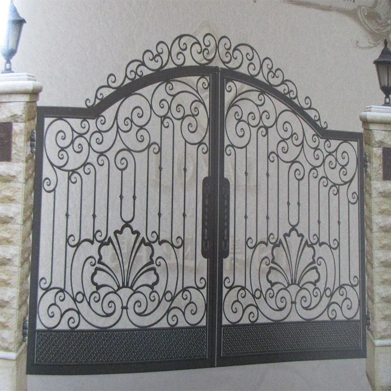 Производство фабрики OEM под заказ двойная дверь дизайнерские главные ворота |