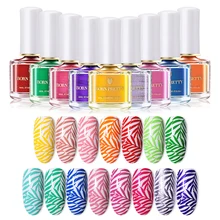 Nacido bastante 57 colores 6ml de Arte de uñas de polaco recién Estilo Dulce de impresión de placa de barniz de uñas sello barniz