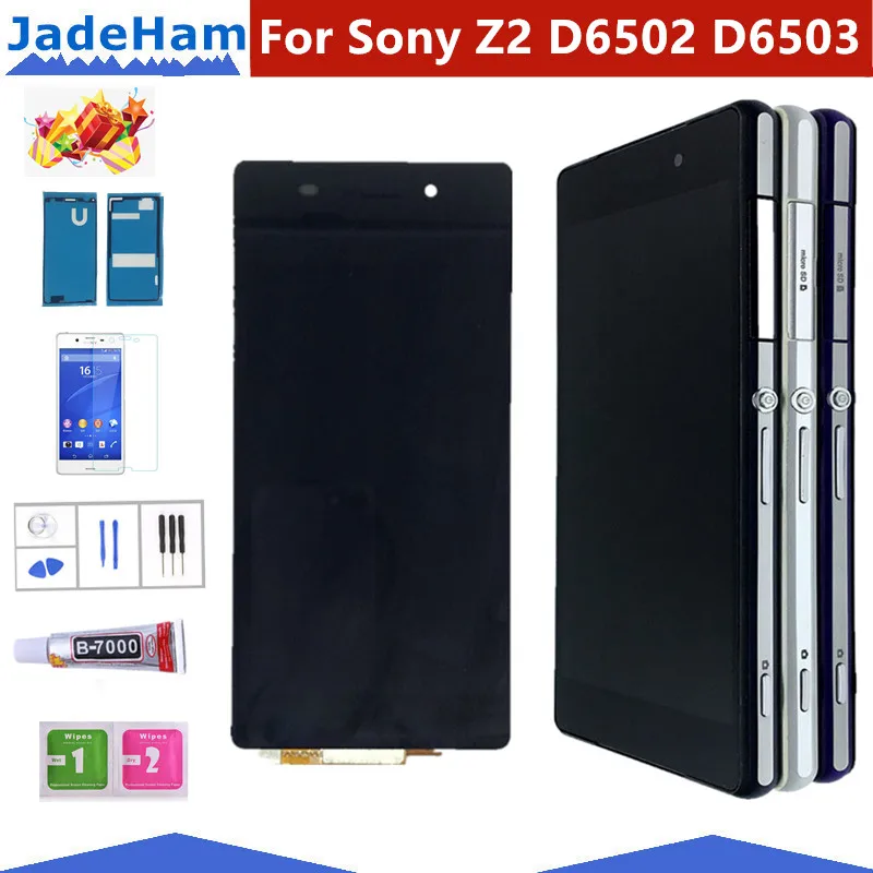 Скидка Оригинал 5,2 D6502 D6503 D6543 ЖК дисплей для Sony Xperia Z2 Дисплей Сенсорный экран планшета Ассамблеи для Sony Xperia Z2 ЖК дисплей