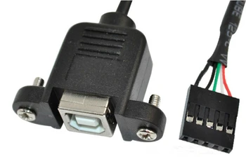 

50cm PC Computer Host Case Mainboard Internal 5Pin USB Female to USB2.0 B Female Dupont Data Cable Cord Panel Mount For Printer