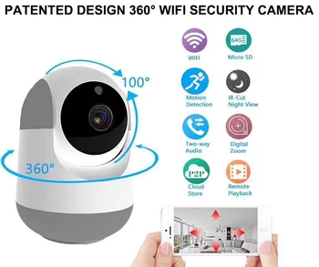 

LEEKGOVISION Indoor WIFI Security Camera Wireless Surveillance CCTV Camera System With HD Vision 2 Way Intercomm Cloud Storage