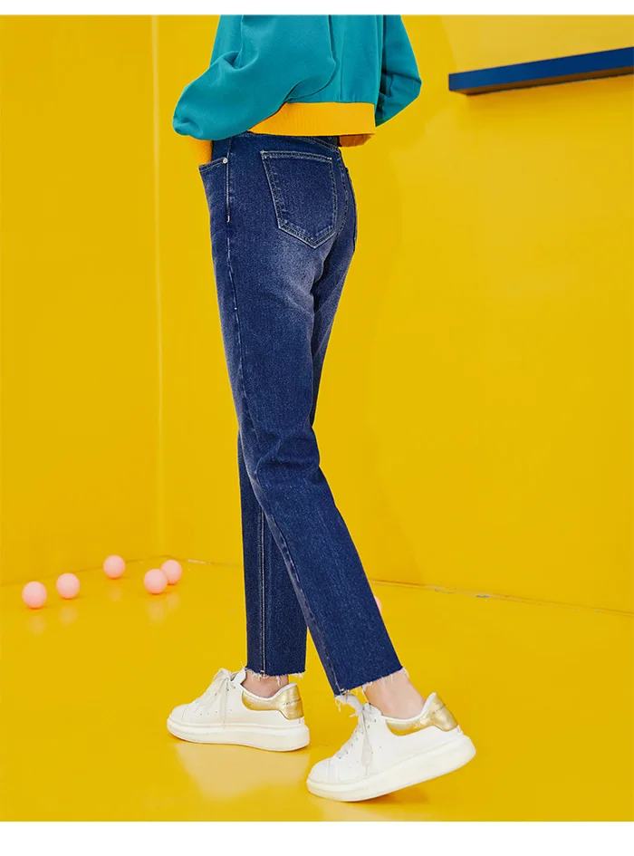 LEIJIJEANS 5XL 6XL, новинка, четыре брекета, свободные, для девушек, прямые, средняя посадка, джинсы, синие, повседневные, размера плюс, женские джинсы 9091