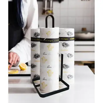

Desktop Metal Iron Napkin Shelf Paper Roll Stand for Kitchen Living Room Accessories Napkin Shelf Simple Modern Style 26x12cm