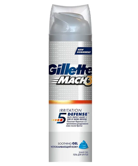 Gillette Mach3 Gel Shaving 200 Ml, Soothing Skin For Shaving Balm