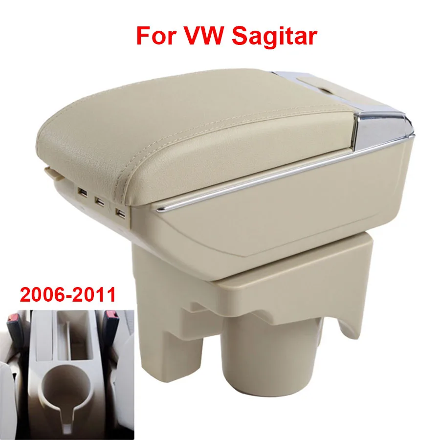 

For VW Sagitar Armrest box 2006 2007 2008 2009 2010 2011 Interior special Retrofit parts Car Armrest box Center Storage box