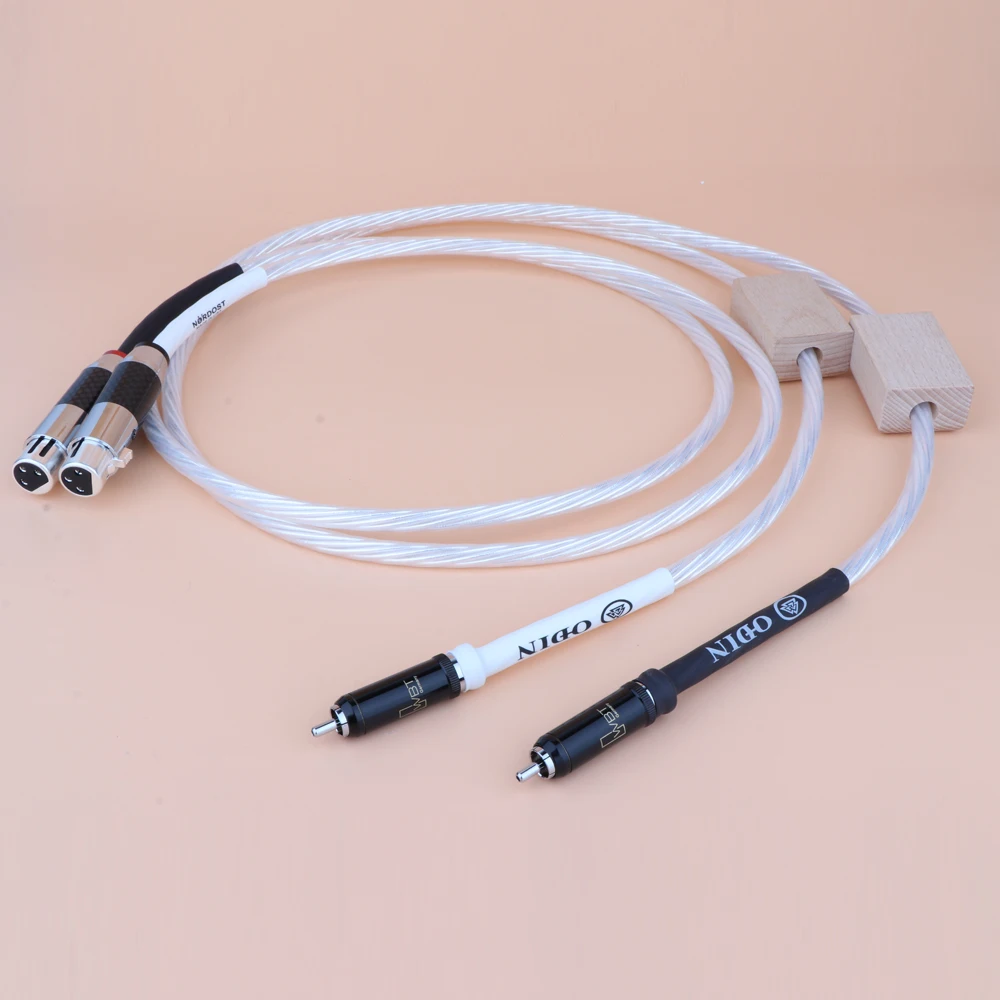 X428 One Pair Hi-End Silver Plated Shield Cavo Dati Hifi Odin Nordost Maschio Femmina Rca Xlr Cavo Audio Prolunga Cavo